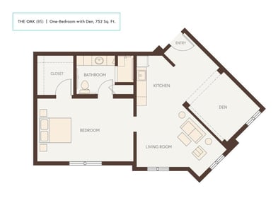 AL_Honey Locust - 1B, 1B - 752 sq. ft.