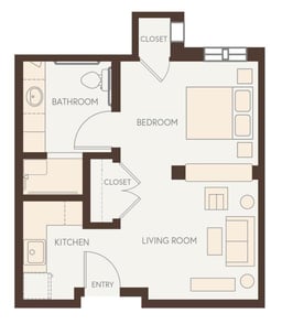 AL_Norway Maple - Suite, One Bath 405 sq. ft.