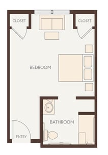 MC_Hackberry Suite, 1B - 297 sq. ft.